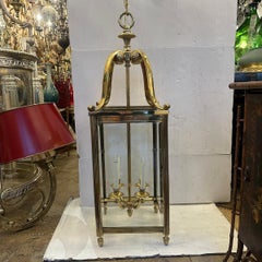 Lanterne néoclassique vintage dorée