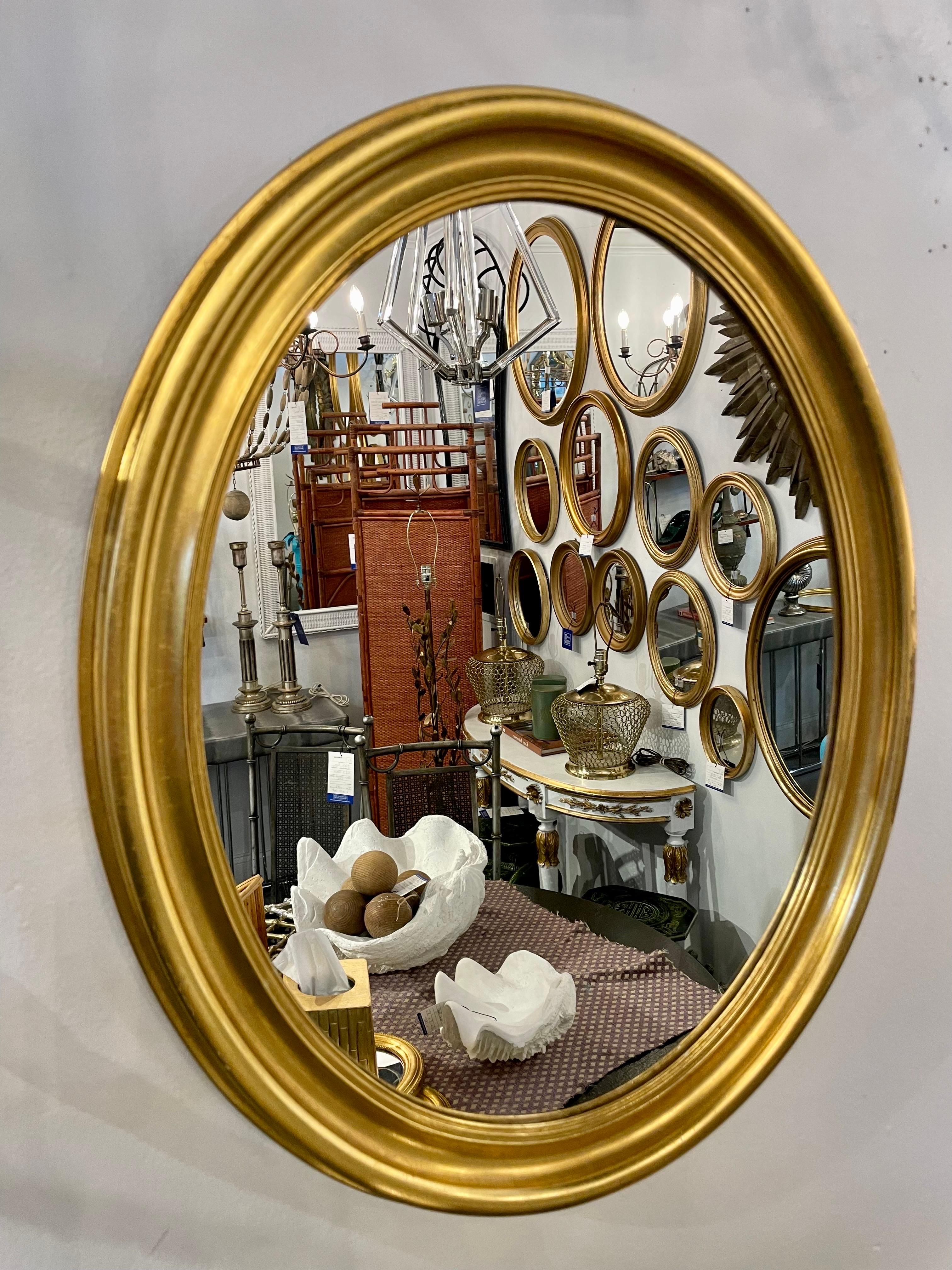 Vintage Gilt Oval Italian Mirror 2