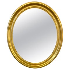 Vintage Gilt Oval Italian Mirror