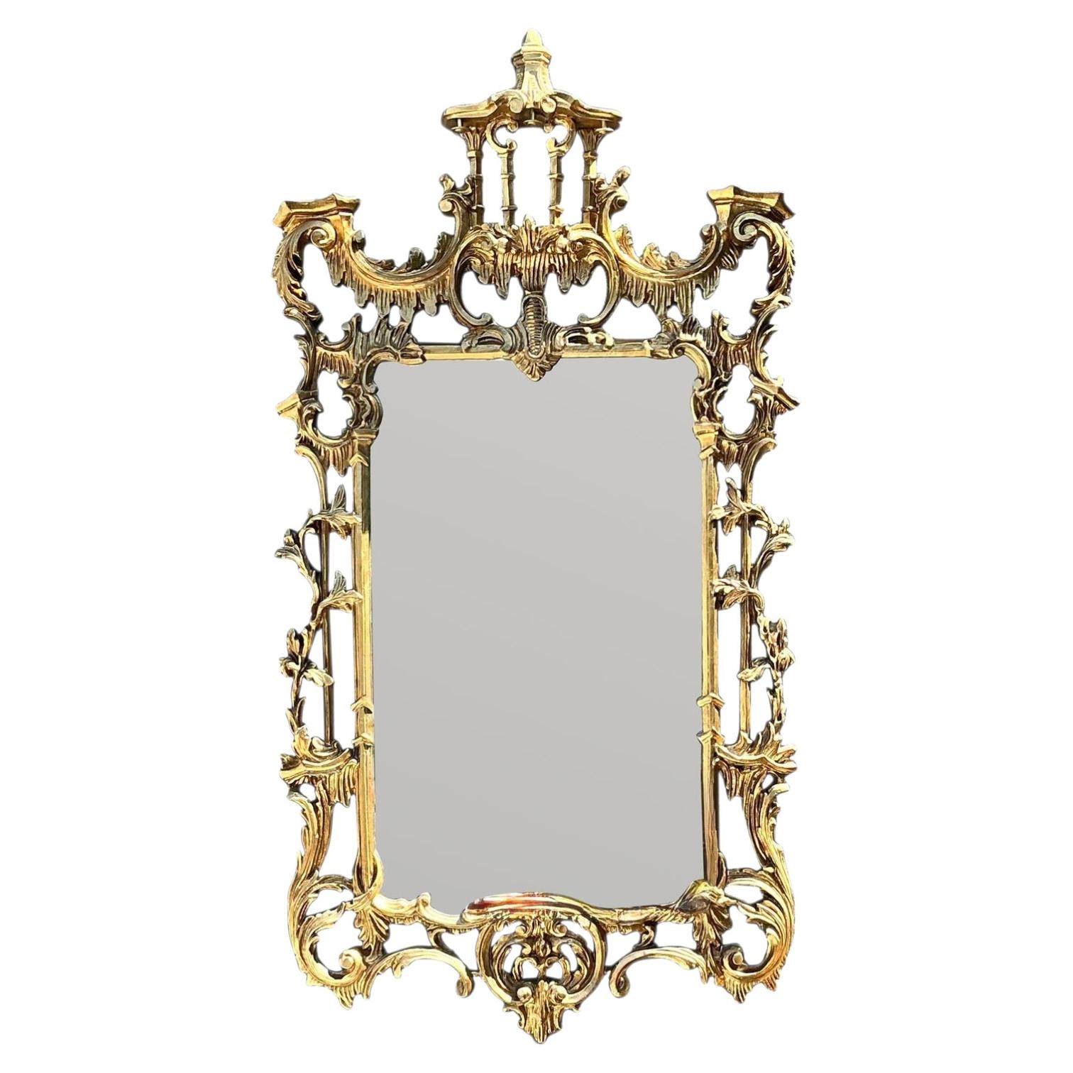 Vintage Gilt Pagoda Mirror