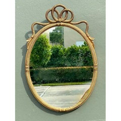 Vintage Gilt Rope and Tassle Mirror