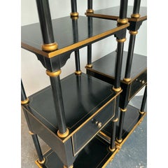 Vintage Gilt Tipped Tapered Etagere - A Pair