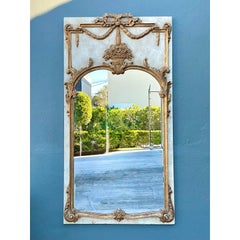 Vintage Gilt Tipped Trumeau Mirror