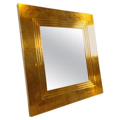 Vintage gilt wood mirror by Deknudt, 1970s