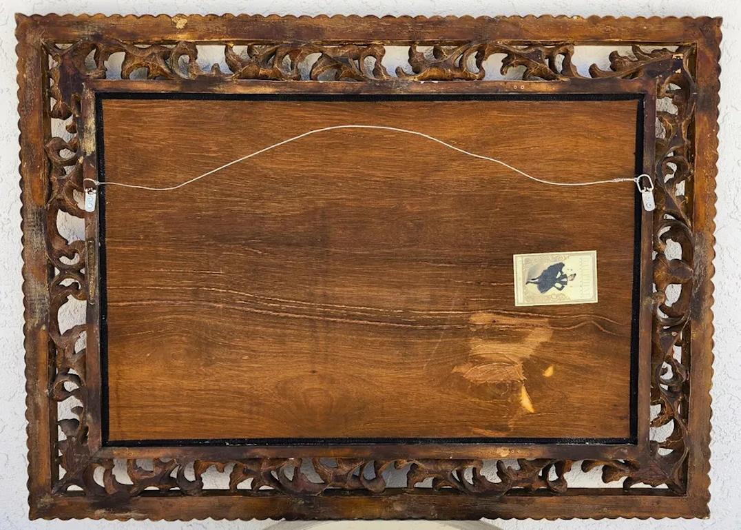 Specchio d'epoca in legno dorato di Harrison & Gil in vendita 9