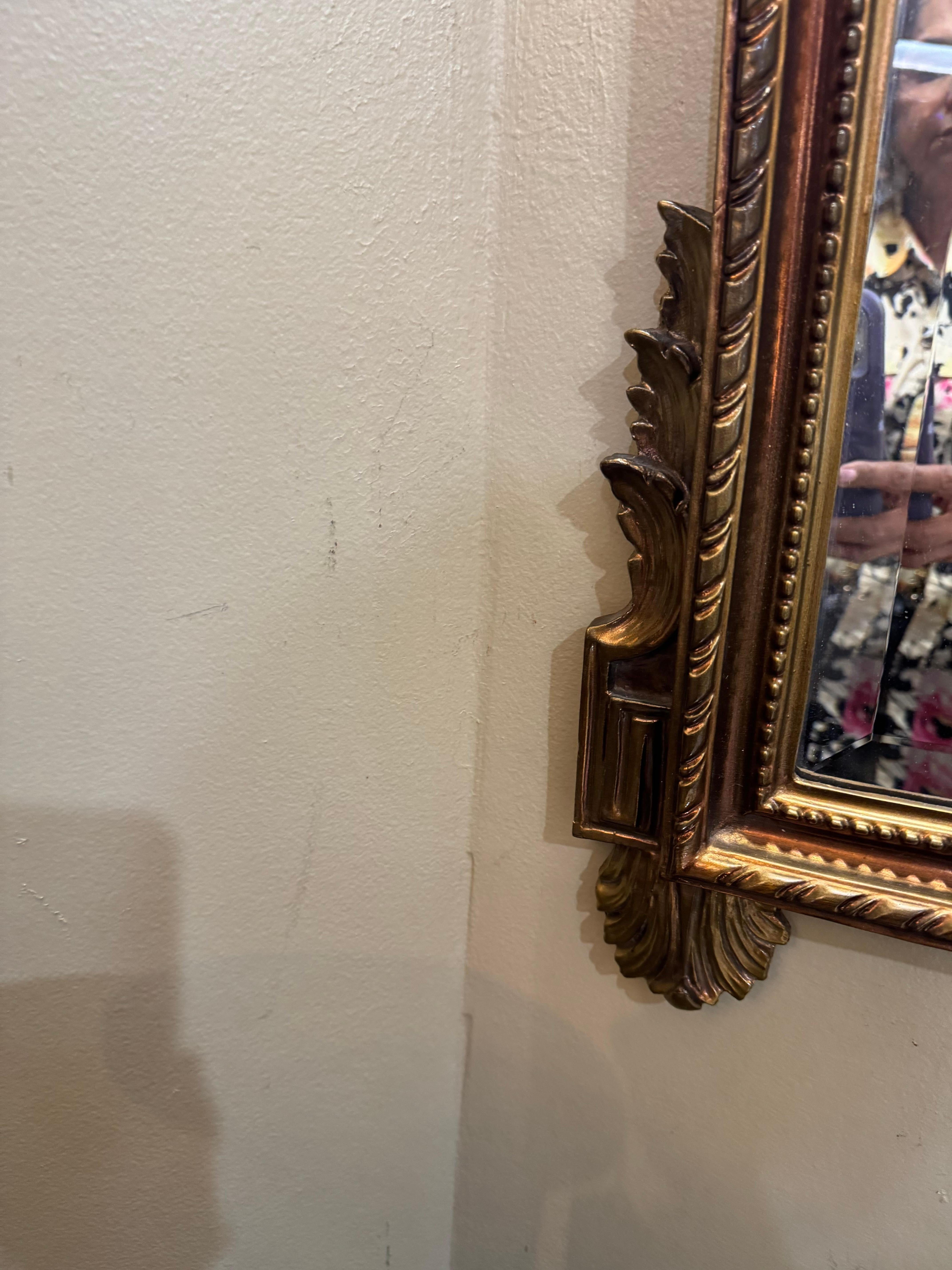 Legno dorato vintage  specchio in stile Luigi XV. in vendita 2