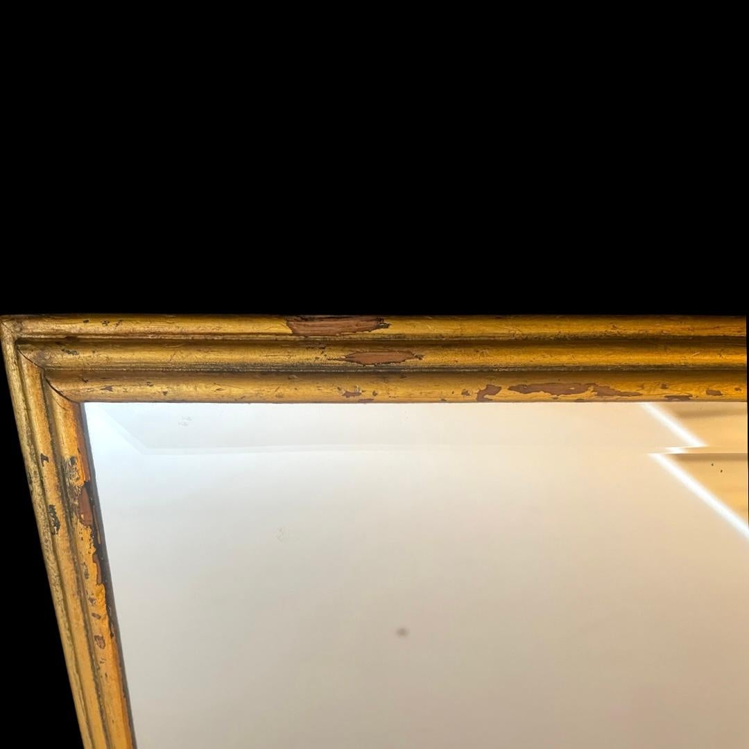 Vintage Gilt Wooden Wall Mirror. For Sale 1