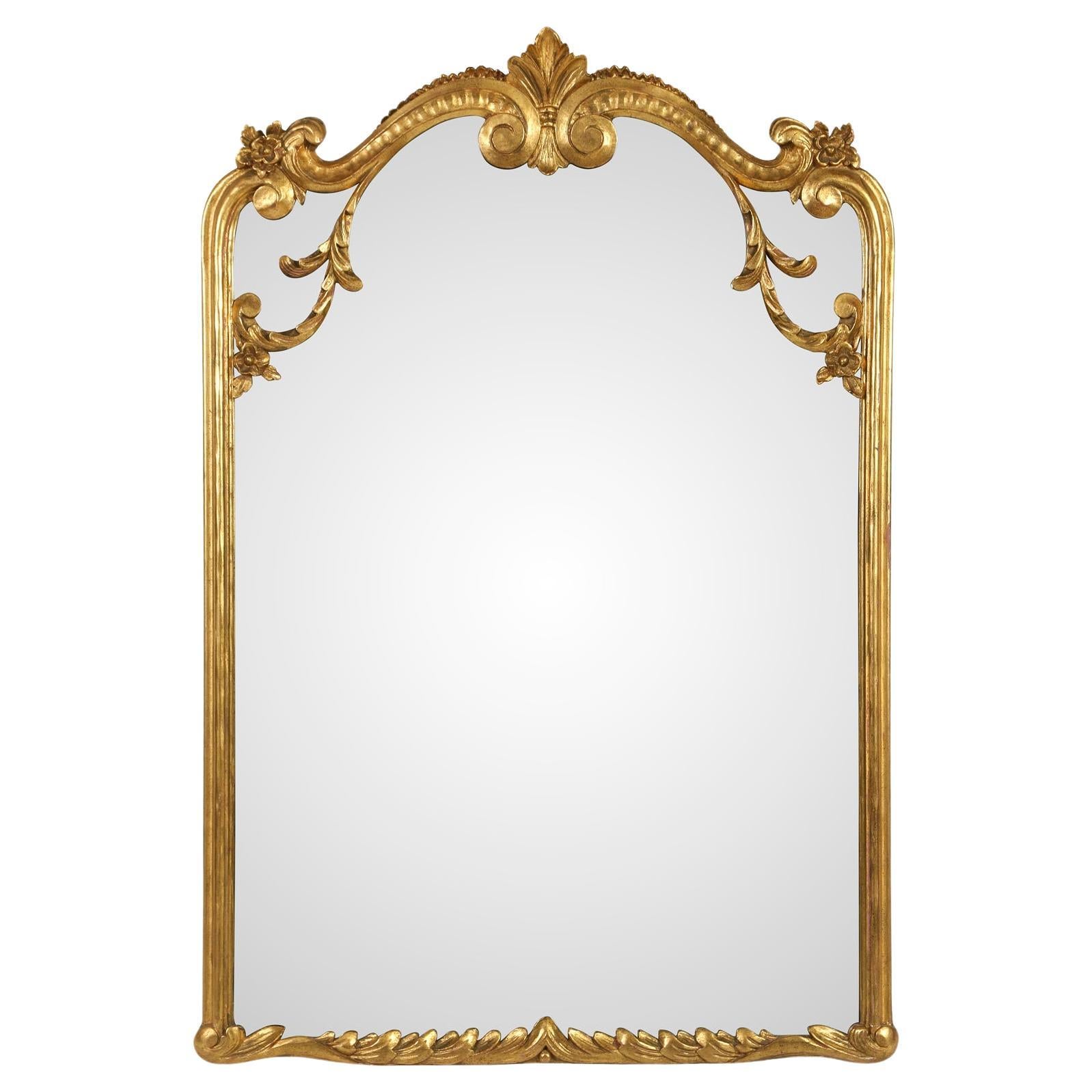 Vintage Giltwood Carved Mirror For Sale