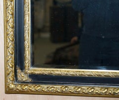 Vintage Giltwood Framed Large Wall Hanging over Mantle Mirror Ornate Detailing