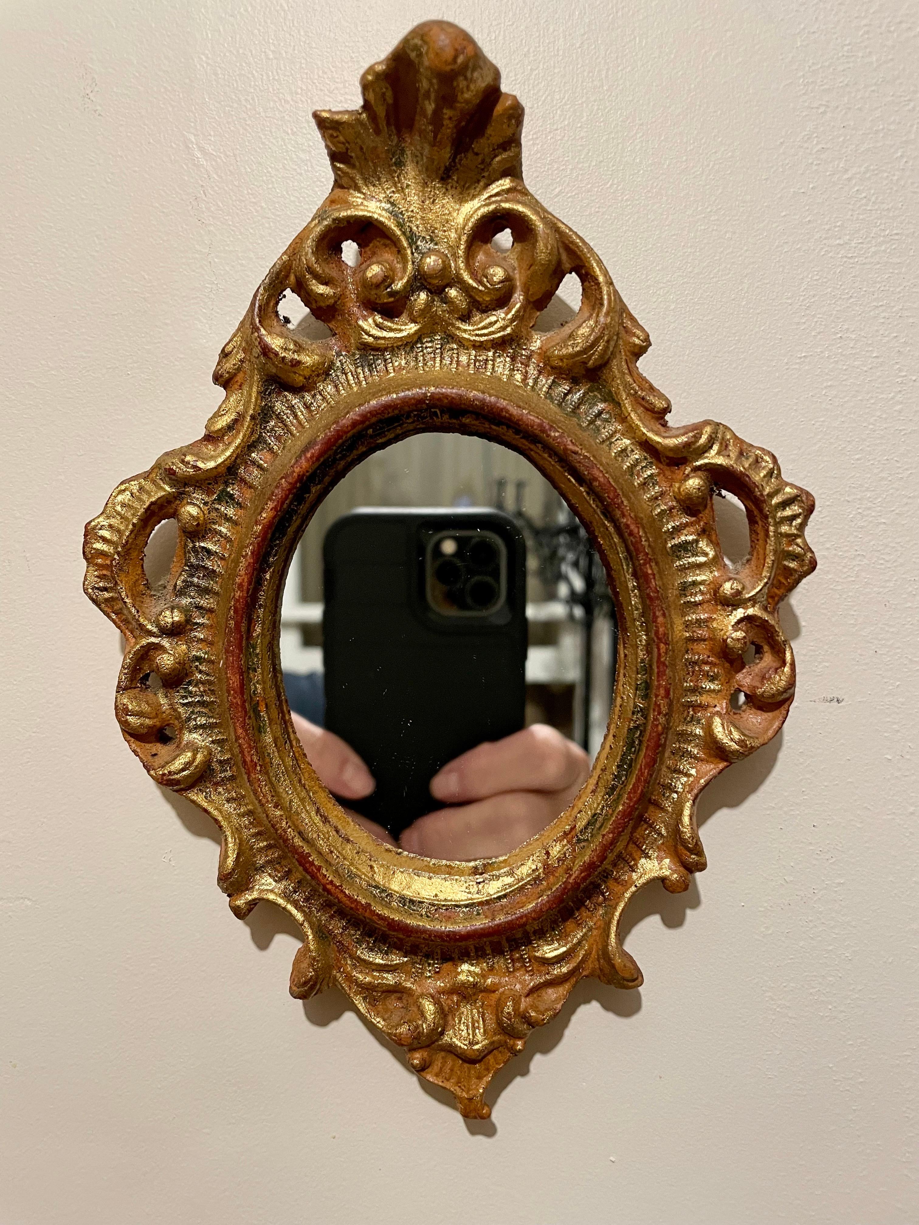 Vintage Giltwood Italian Florentine Mirror 1 For Sale 2