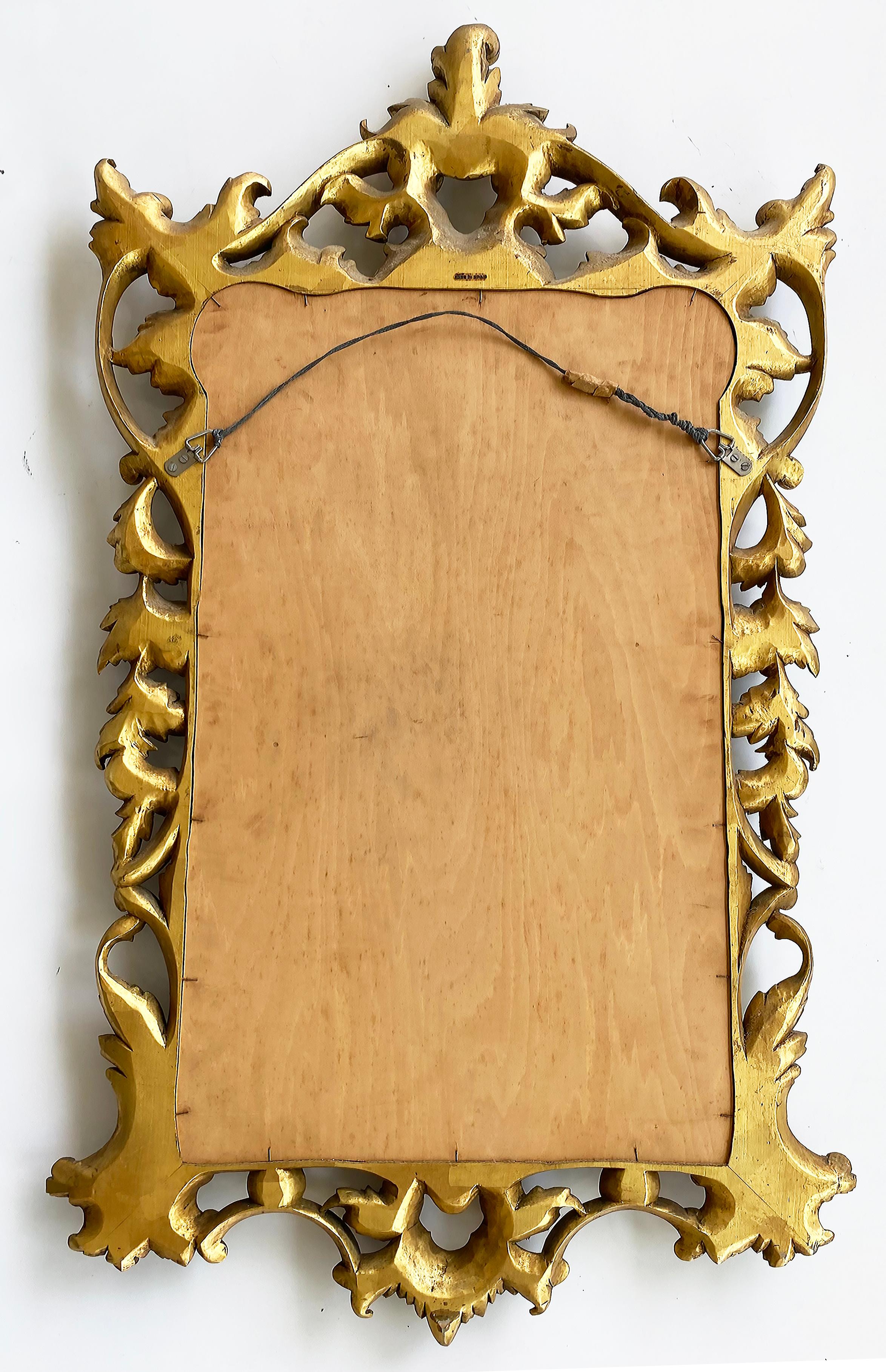 20th Century Vintage Giltwood Mirror with Open Carving, Made in Spain, Ready to Hang For Sale