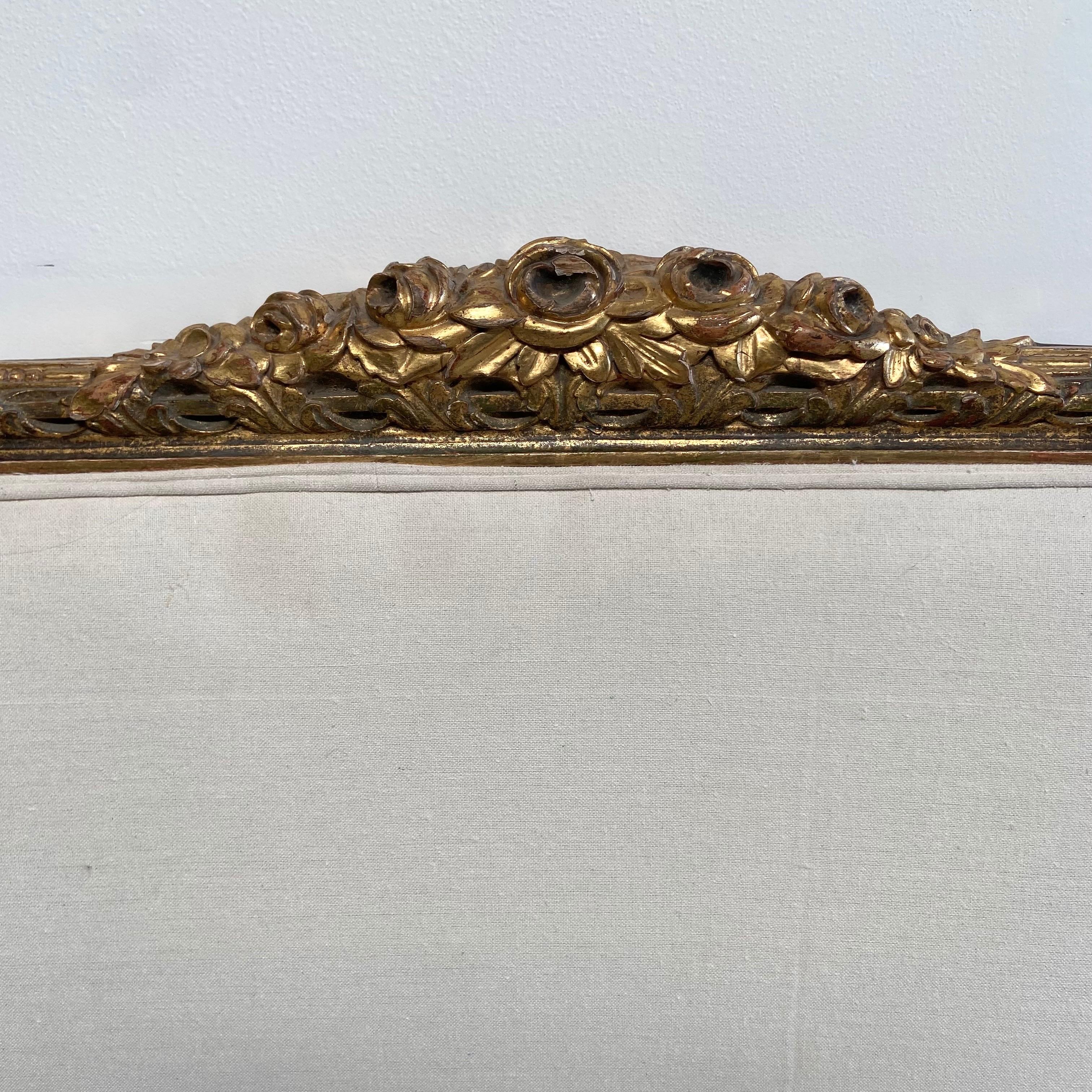 Vintage gilt headboard 70-1/2”W x 50”H x 2-1/2”D
This vintage headboard would fit a US queen, and could possibly be used for a CAL king as well.
A queen mattress is 60