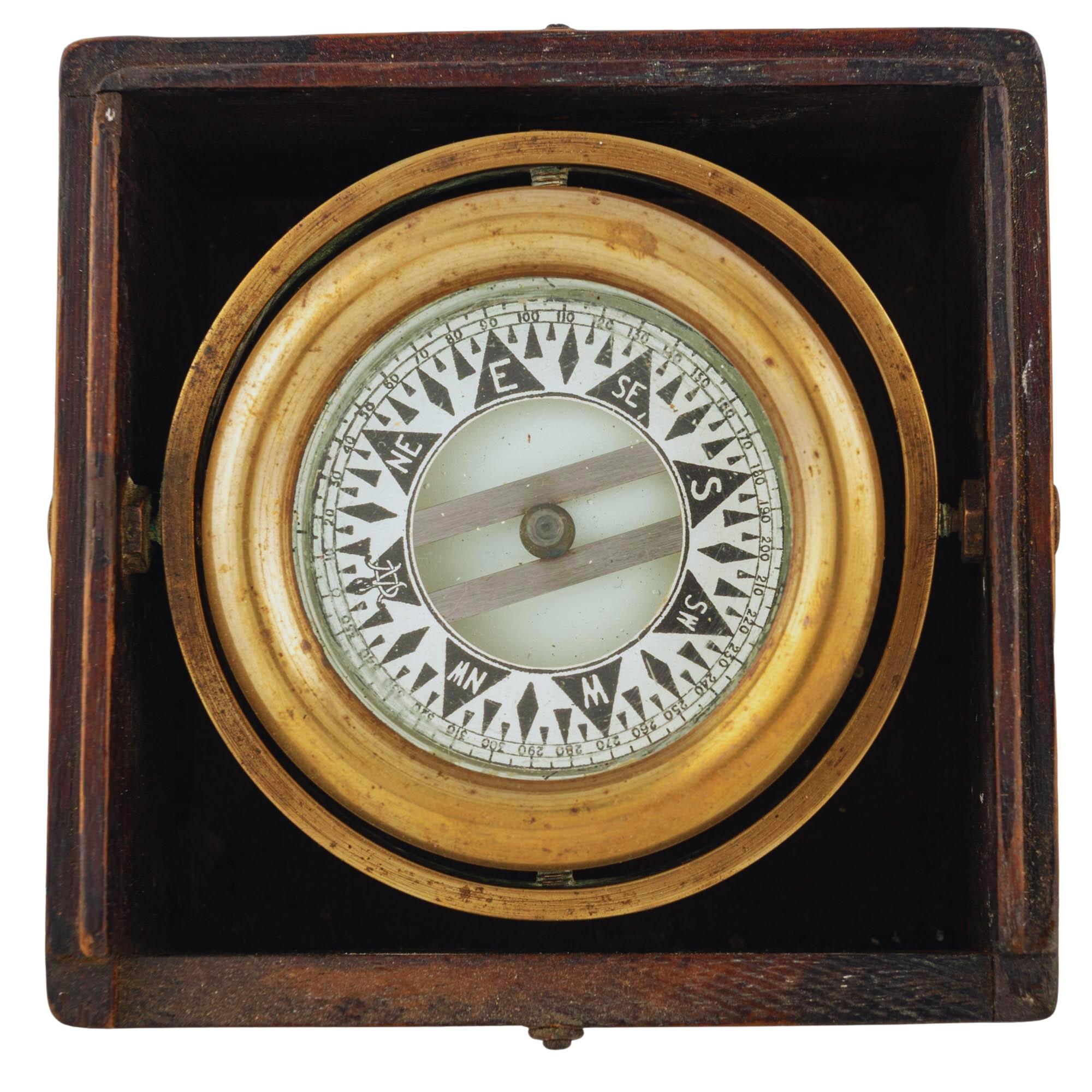 American Vintage Gimbal-Mounted Compass by Wilcox, Crittenden & Co.
