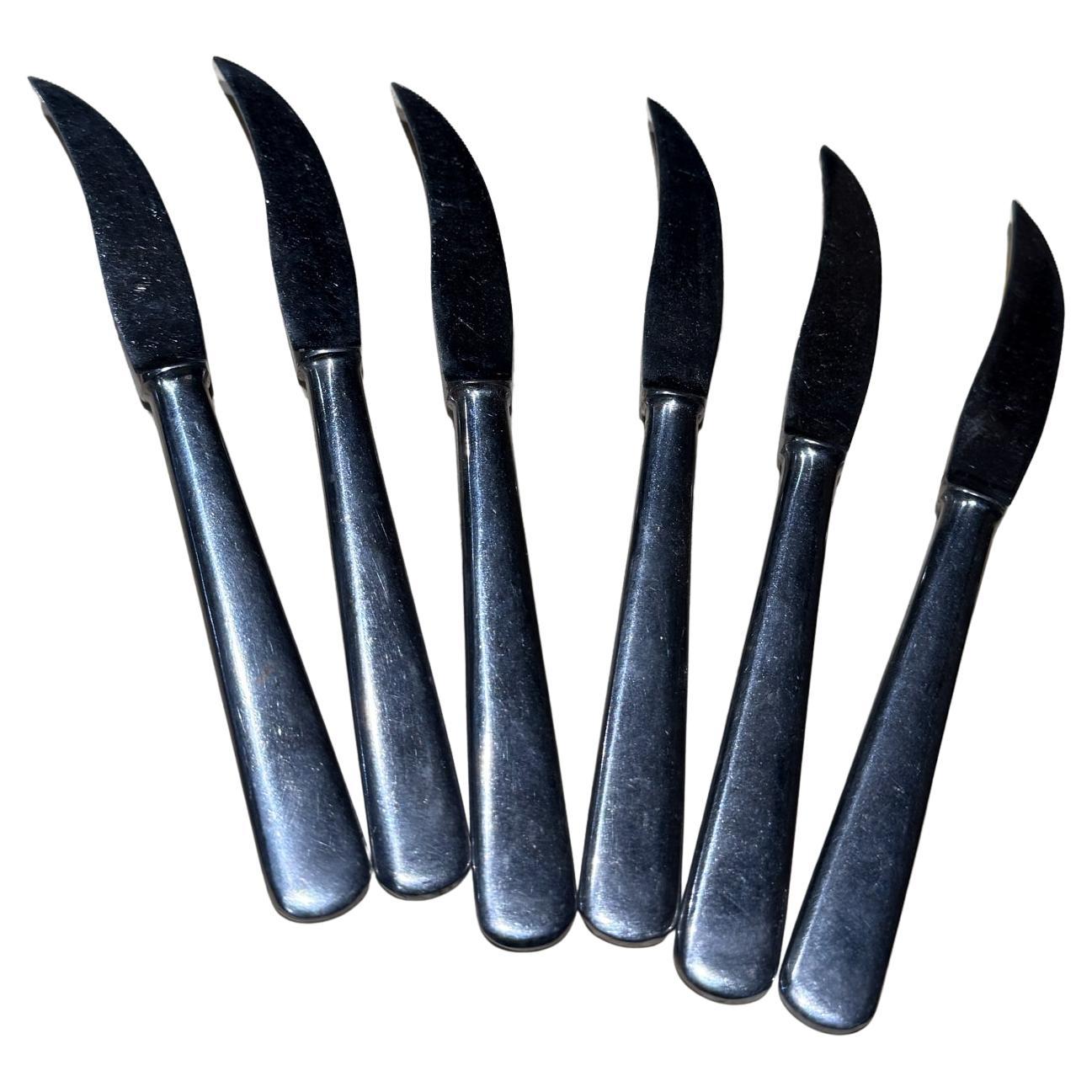 Coltelli da bistecca vintage della Gimbel Brothers Sheffield  Set di 6 pezzi in stile Mid-Century Modern in vendita