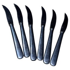 Vintage Gimbel Brothers Sheffield Steak Knives  Mid-Century Modern Set of 6