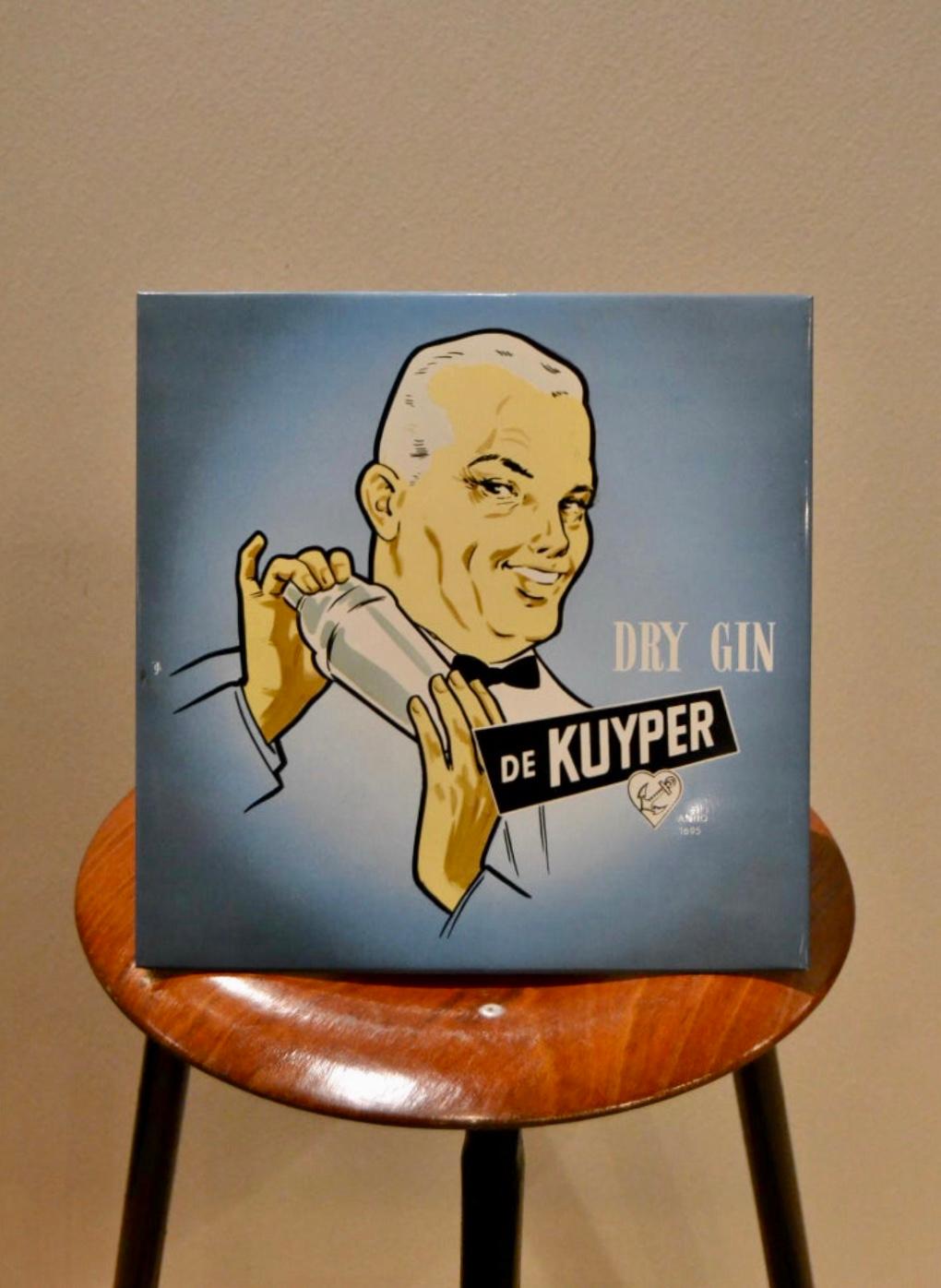 Vintage Gin Sign with bartender and cocktailshaker , Netherlands  For Sale 1