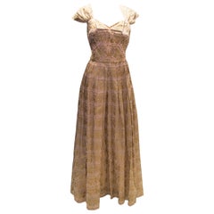 Gina Couture Vintage-Kleid in Rosa und Gold