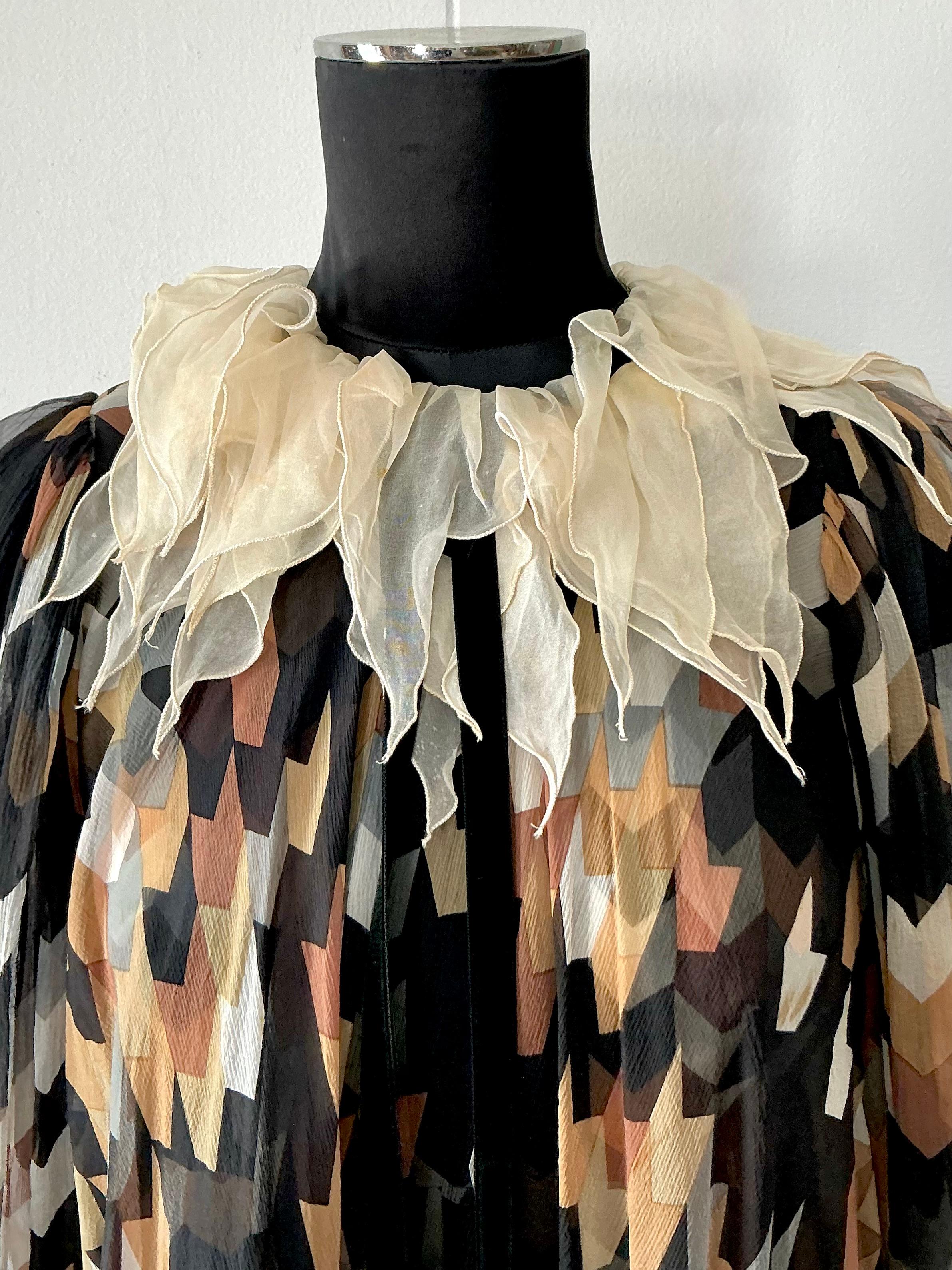 Donna Maxi abito vintage in seta di Gina Fratini in vendita