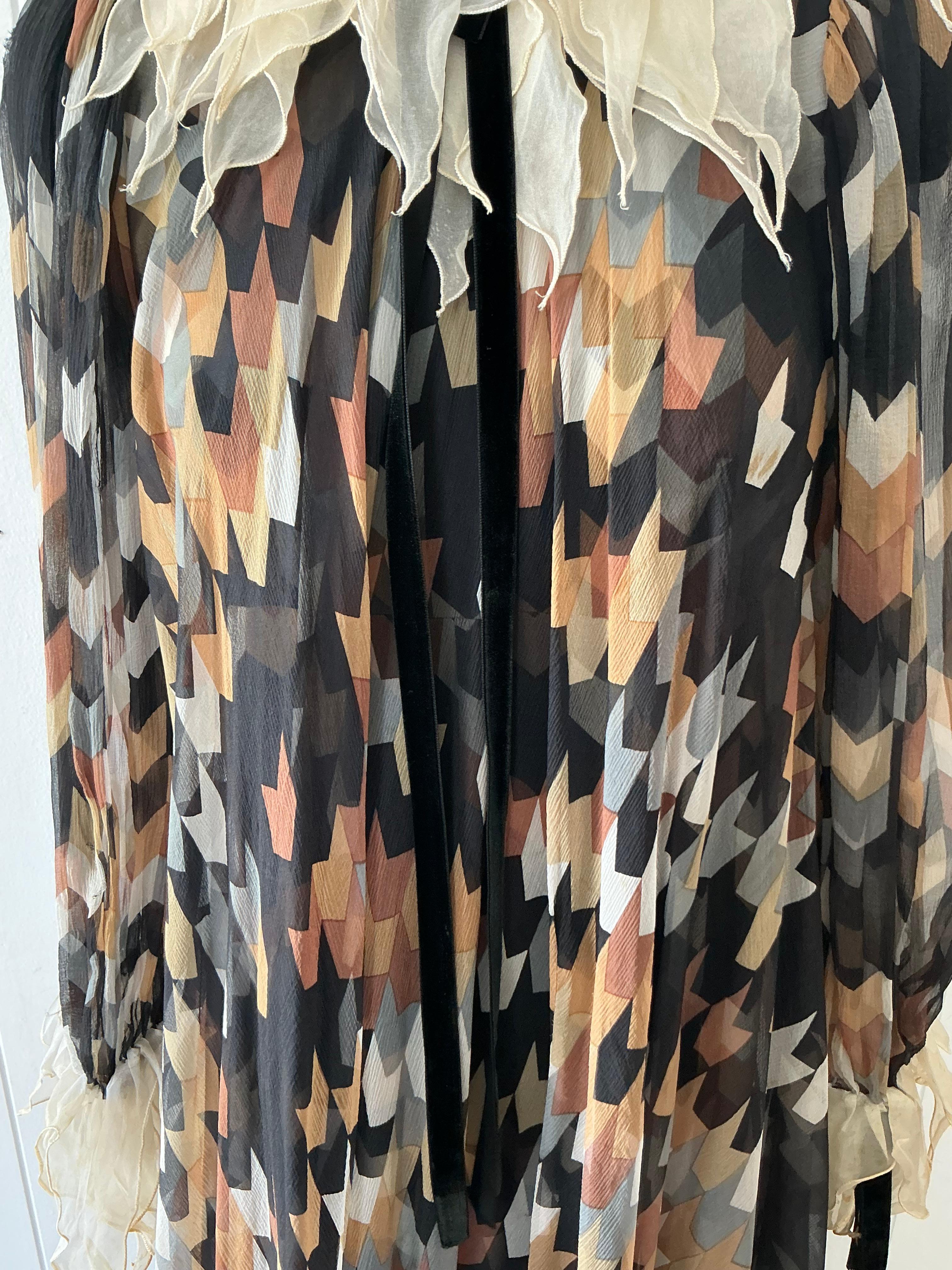 Maxi abito vintage in seta di Gina Fratini in vendita 1