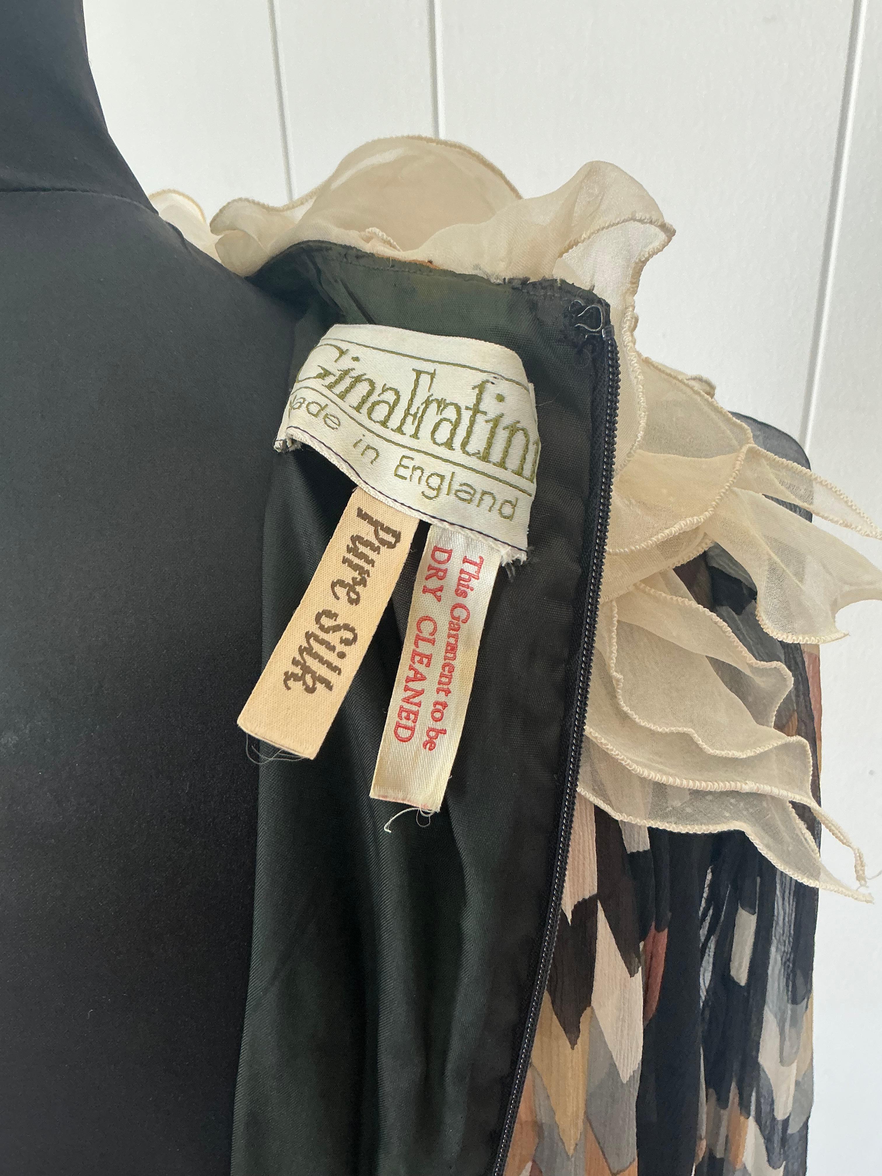 Maxi abito vintage in seta di Gina Fratini in vendita 4