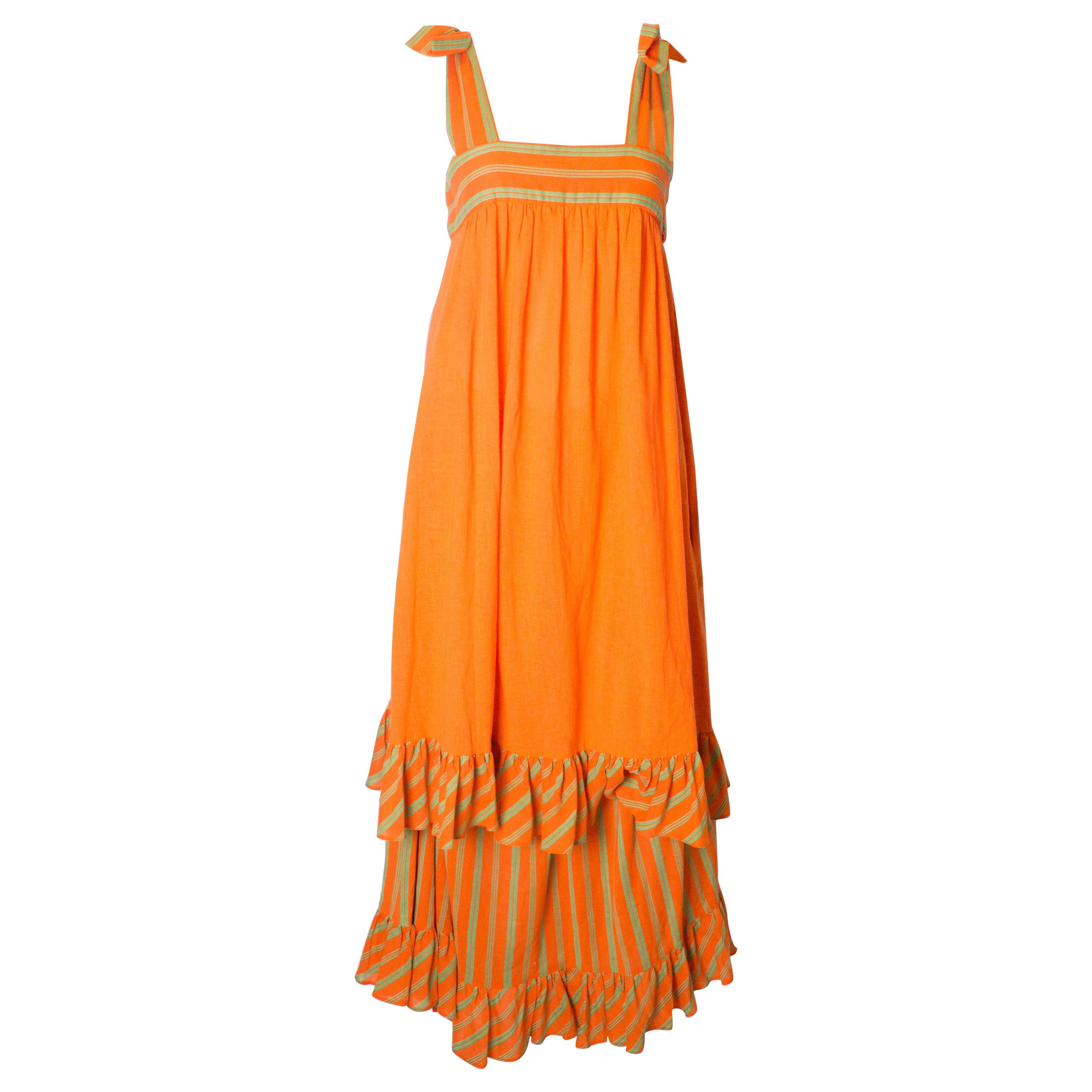 Gina Fratini ombred silk chiffon gown at 1stDibs