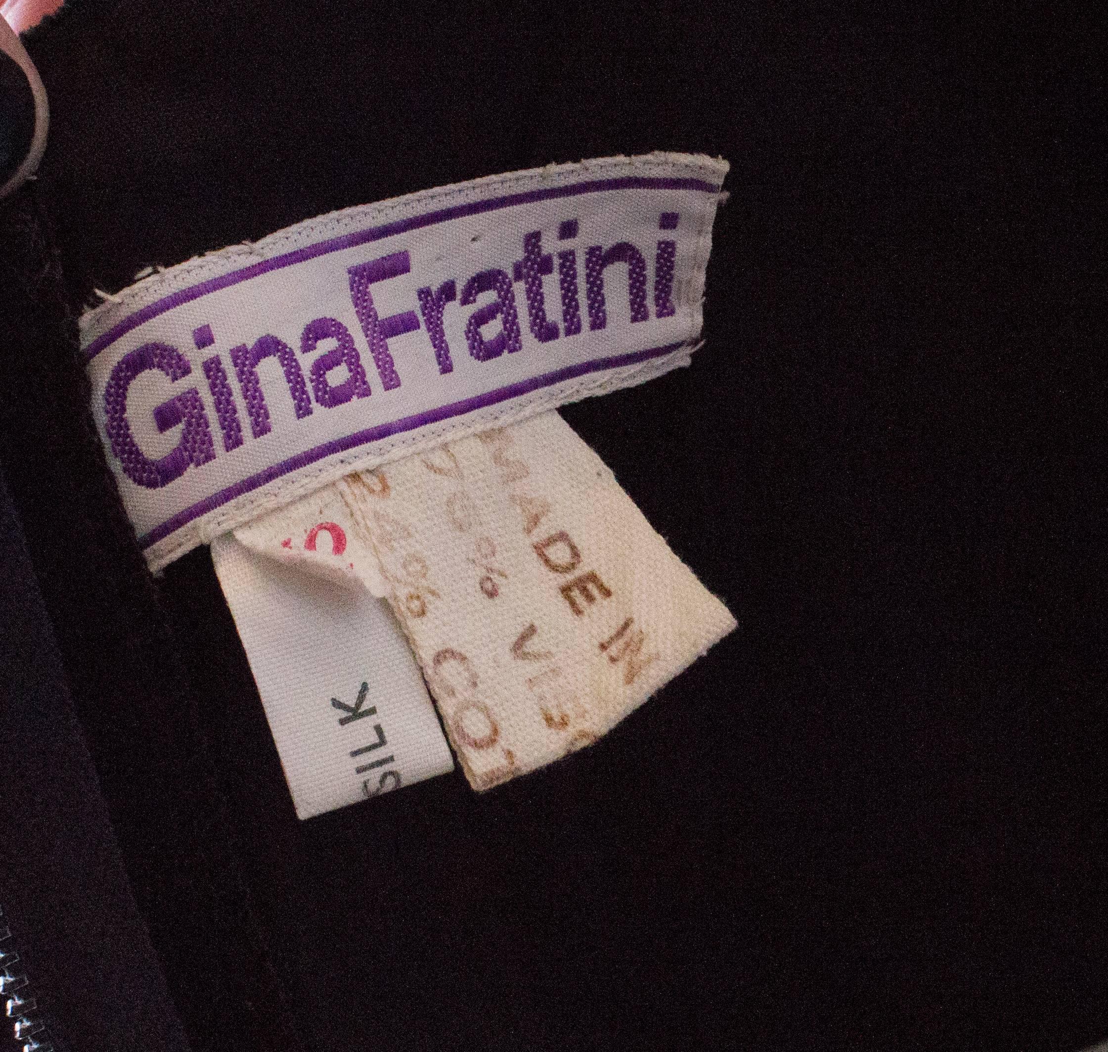 Vintage Gina Fratini Velvet and Silk Gown 2