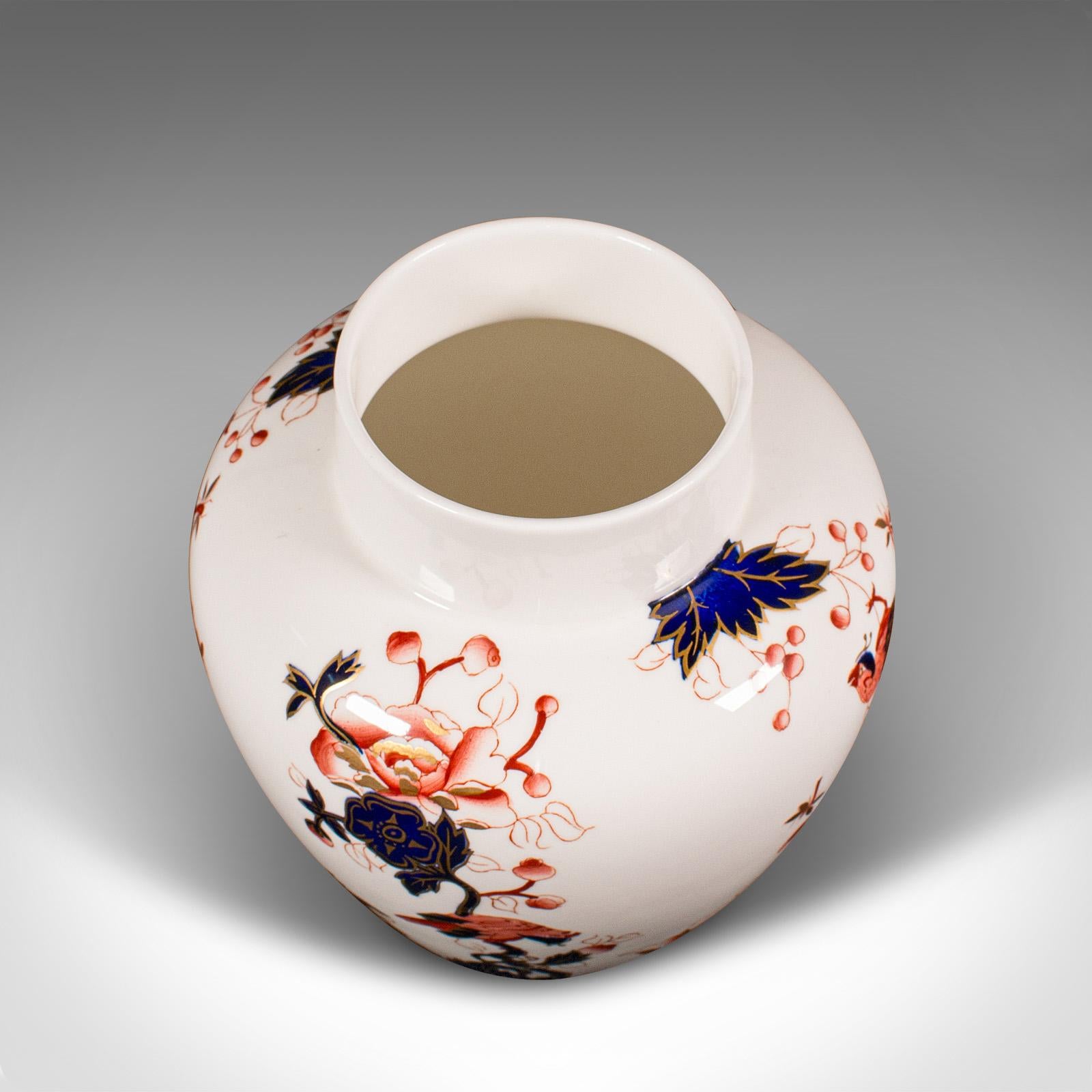 Vintage Ginger Jar, English, Ceramic, Spice Pot, Decor, Coalport, Circa 1970 2