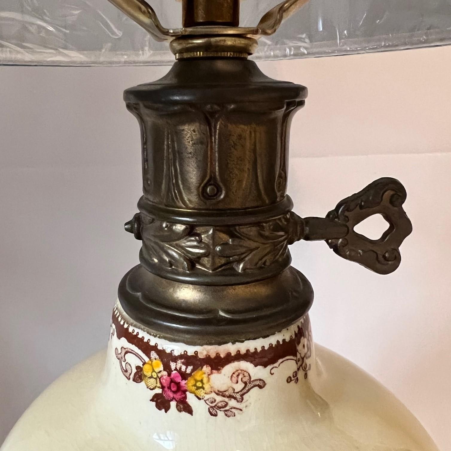 Mid-20th Century Vintage Ginger Jar Lamps in a Masons Nabob Style, a Pair with New Lamp Shades For Sale