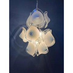 Lampadario vintage in vetro di Murano di Gino Vistosi per AV One, metà del secolo scorso