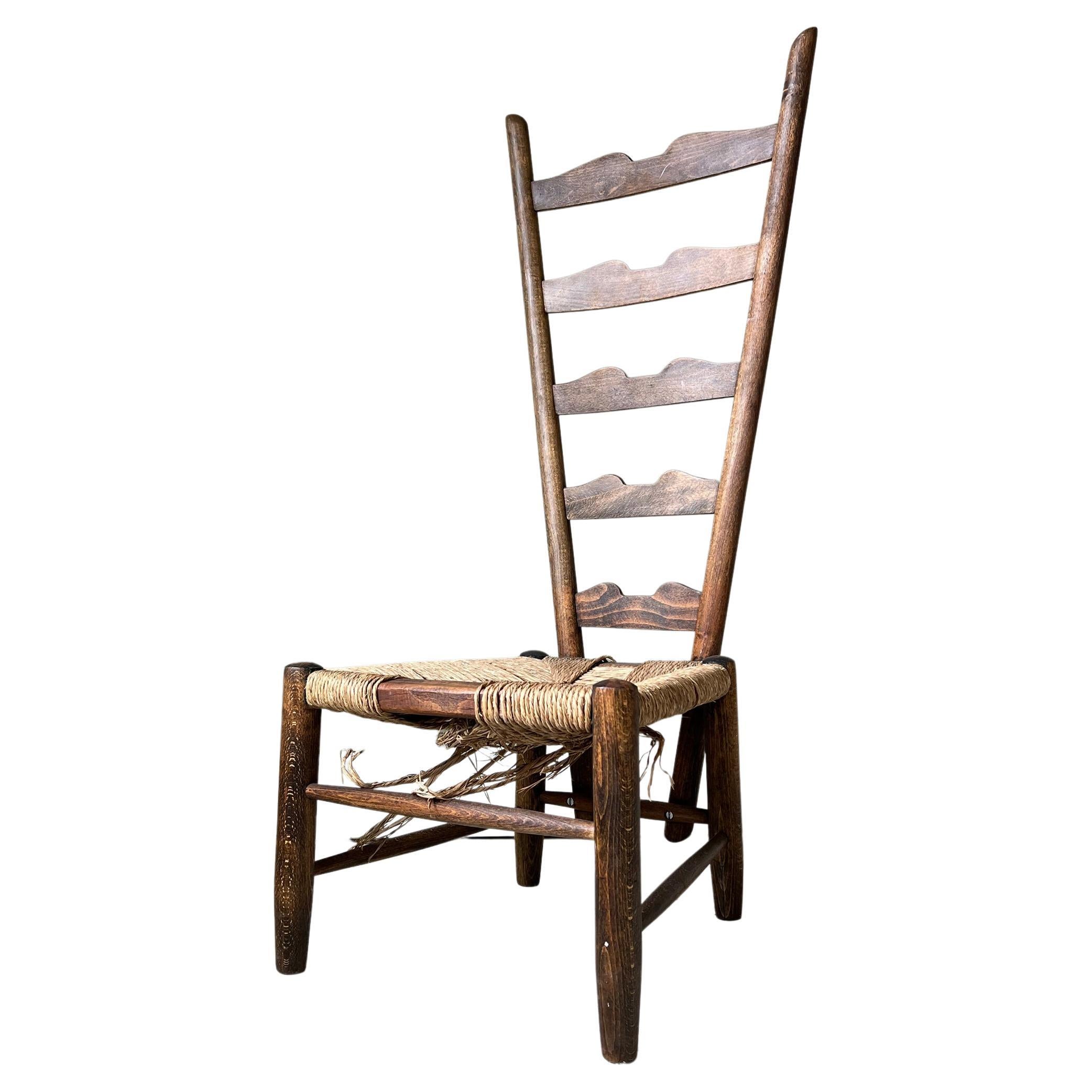 Rustic Country French Fireside Chair at 1stDibs