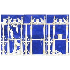 Used Gio Ponti for Ceramica Bardelli Casa dell'Efebo Porcelain Tile Set of 6