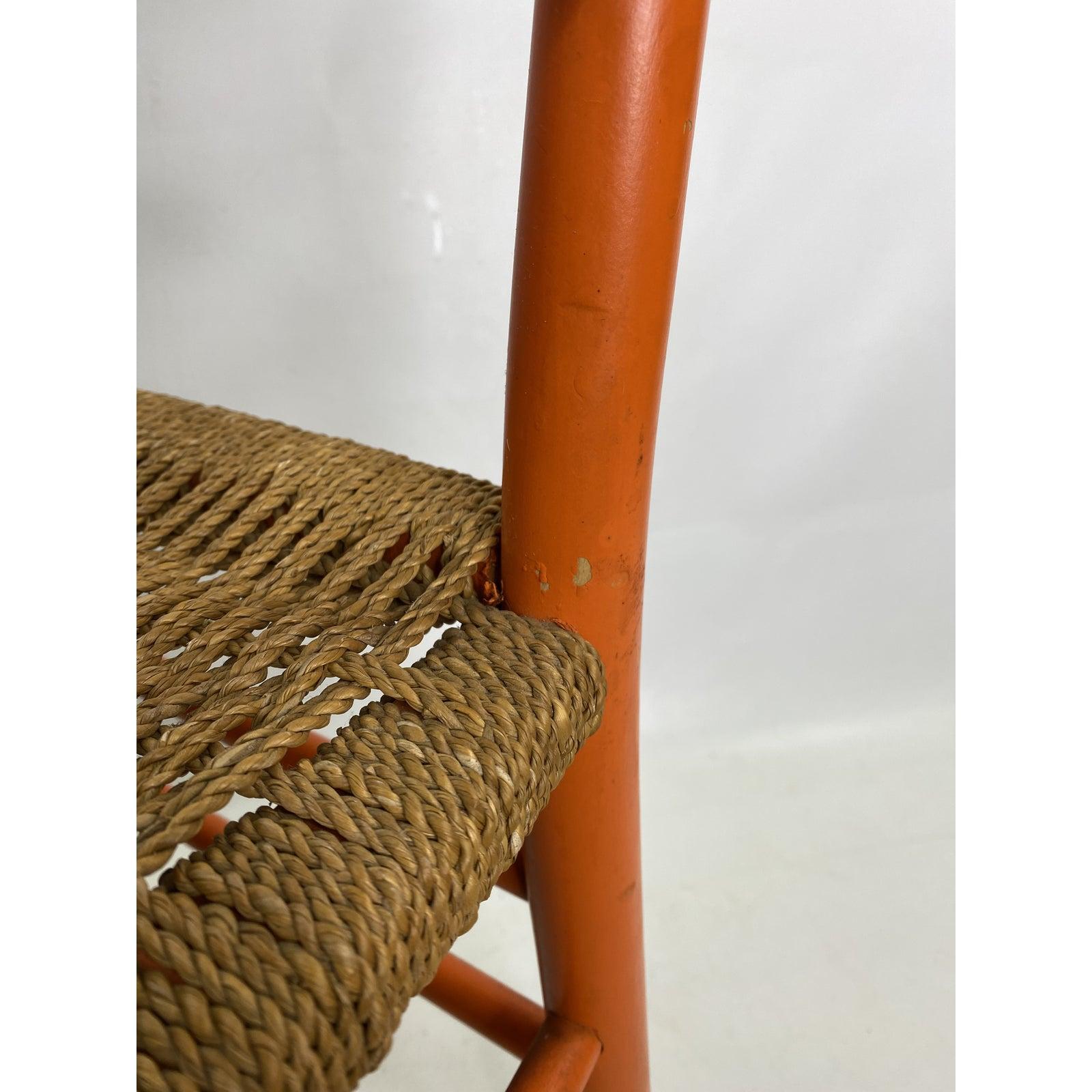 Vintage Gio Ponti Style Orange Chair, Made in Italy For Sale 1