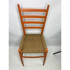 Vintage Gio Ponti Style Orange Chair, Made in Italy