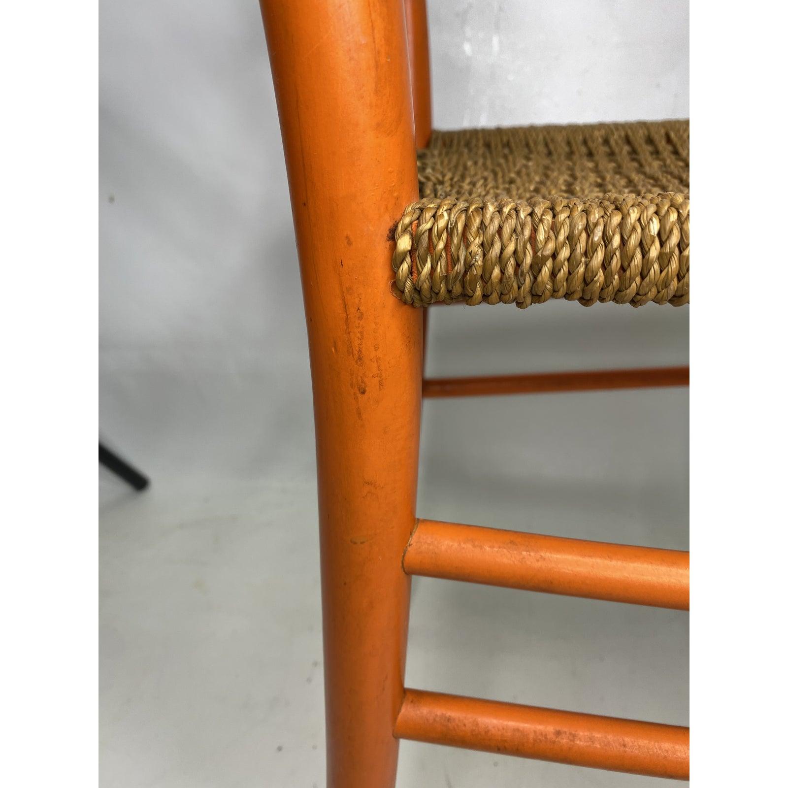Mid-20th Century Vintage Gio Ponti Style Orange Chair, Made in Italy For Sale