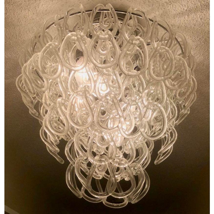 Nordamericano Lampadario vintage Giogali 50 Pendant Looping in vetro di Murano in vendita