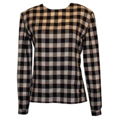 Giorgio Armani vintage  Blusa de cuadros negra