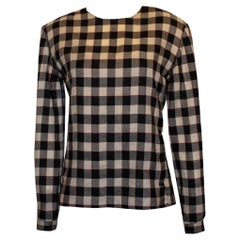 Vintage Giorgio Armani  Black Check Blouse