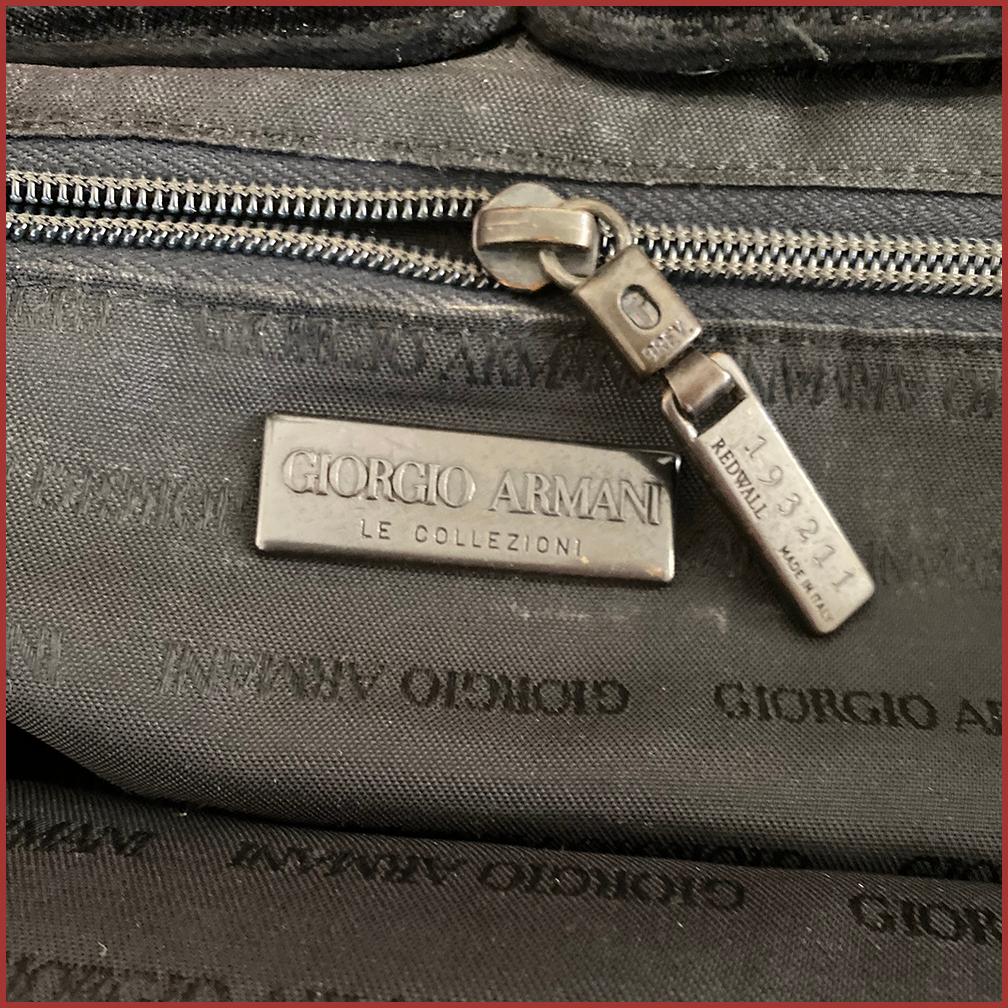 Vintage Giorgio Armani Black Velvet Handbag 2