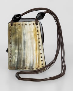 Vintage Giorgio Armani Horn & Leather Shoulder Bag