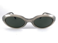 Vintage Giorgio Armani Oval Medium Grey 1990 Sunglasses