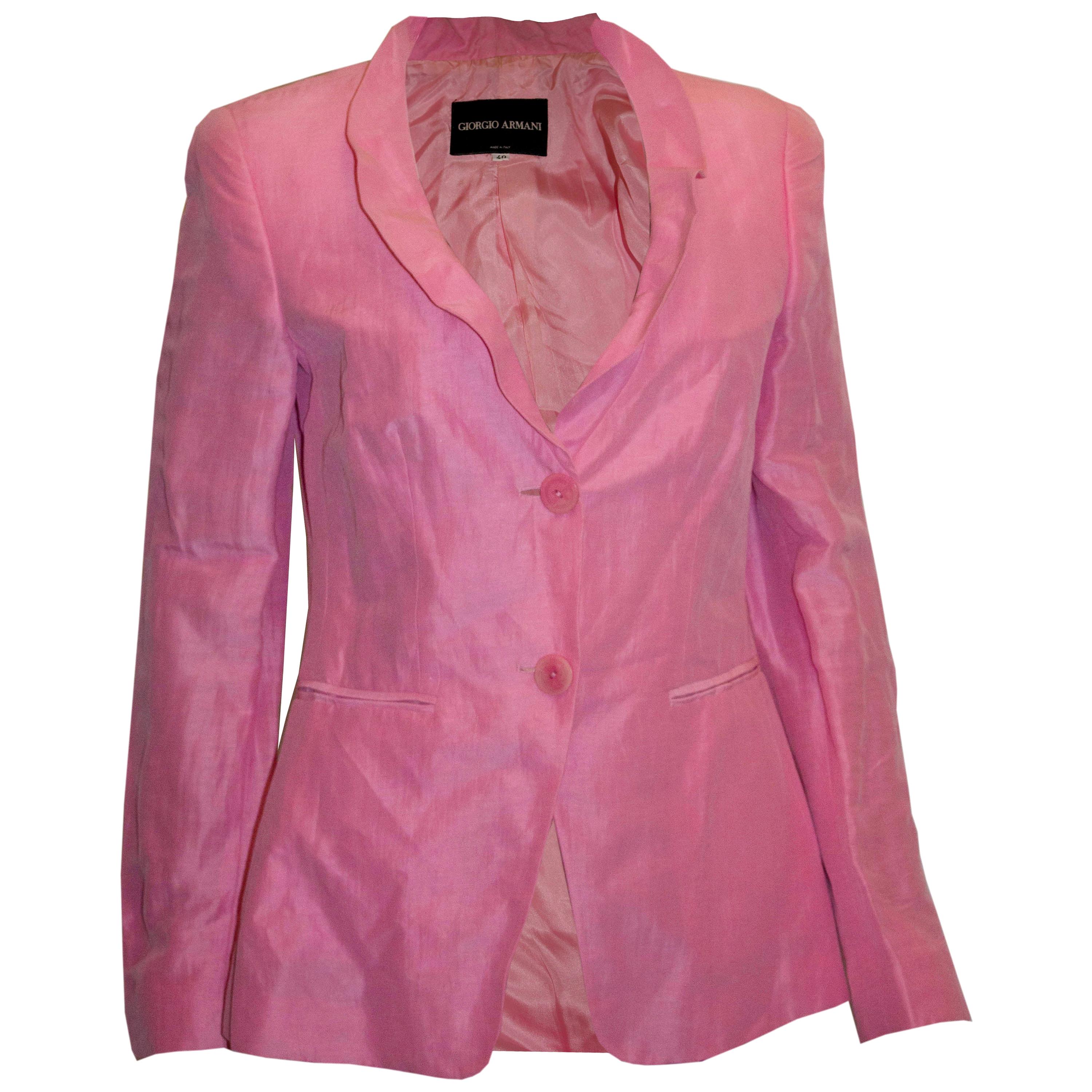 Vintage Giorgio Armani Pink Jacket For Sale