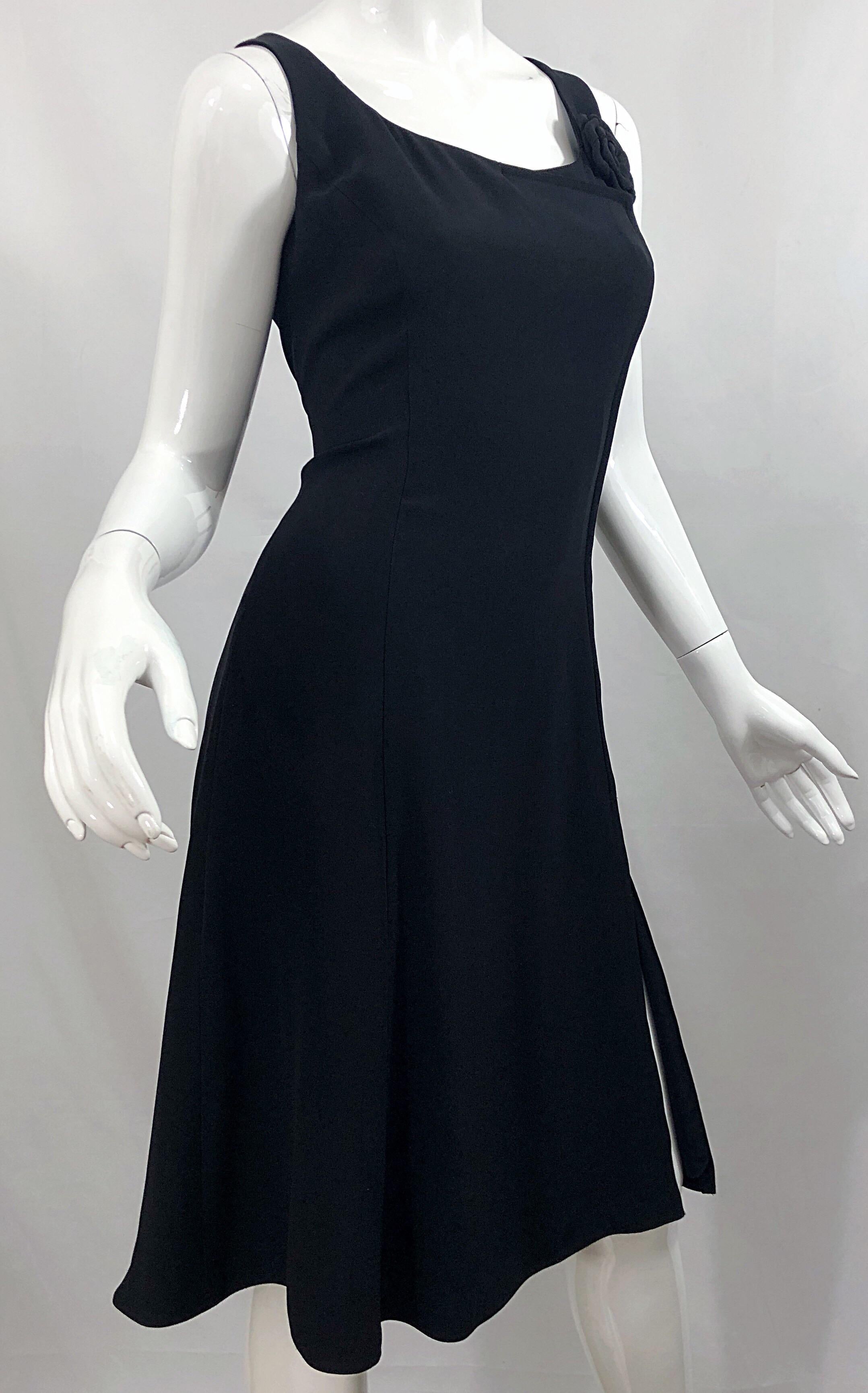 Vintage Giorgio Armani Size 12 / 44 Flirty Little Black Dress 90s 3
