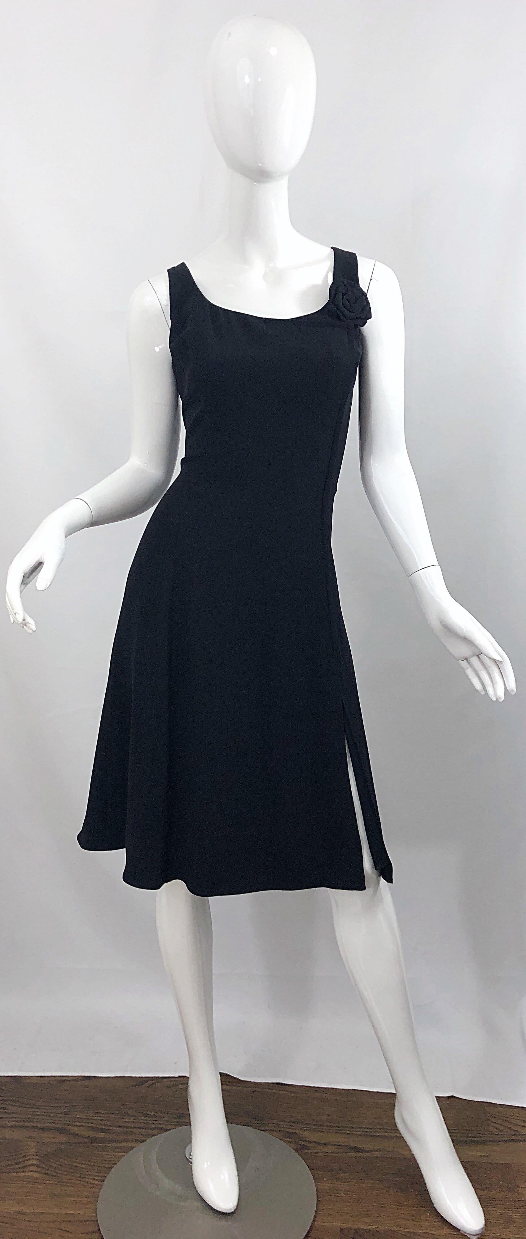 Vintage Giorgio Armani Size 12 / 44 Flirty Little Black Dress 90s 4