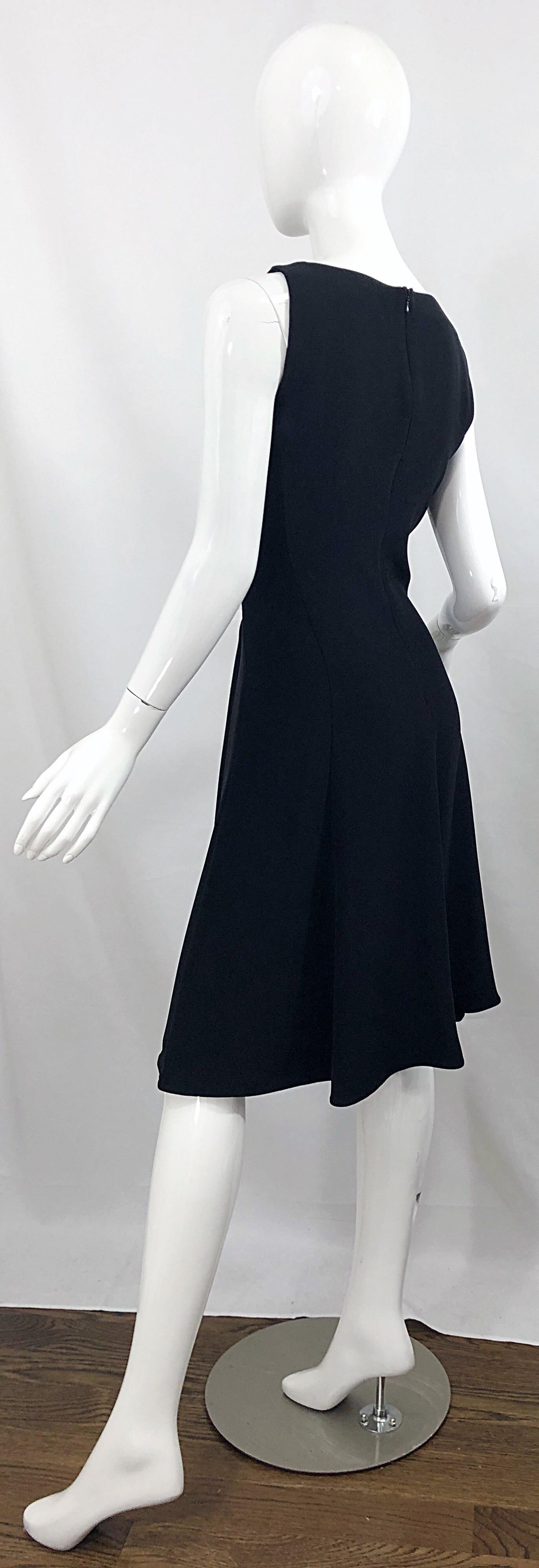 Vintage Giorgio Armani Size 12 / 44 Flirty Little Black Dress 90s 5