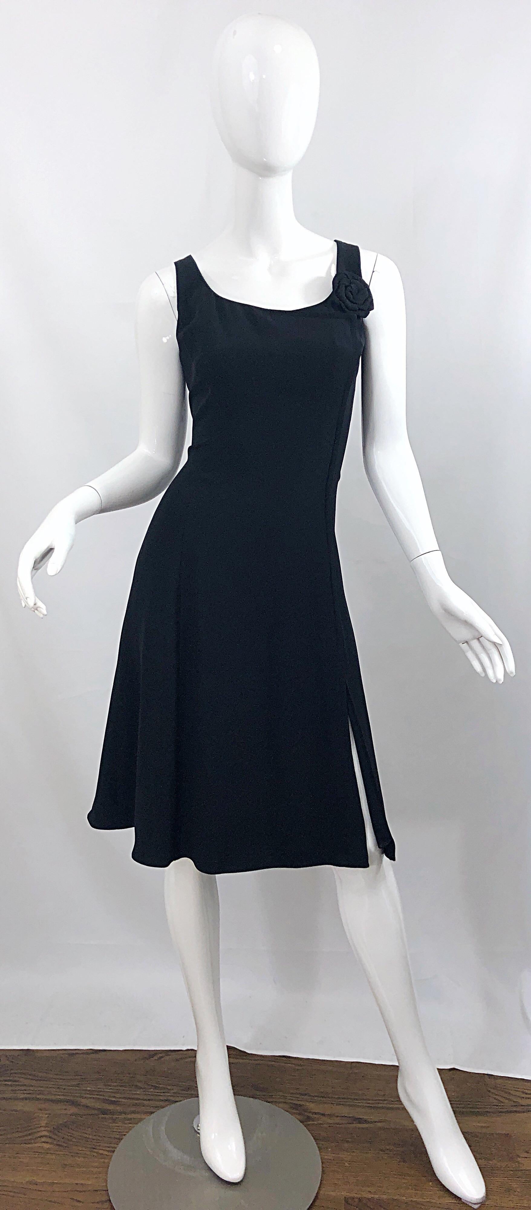 Vintage Giorgio Armani Size 12 / 44 Flirty Little Black Dress 90s 6