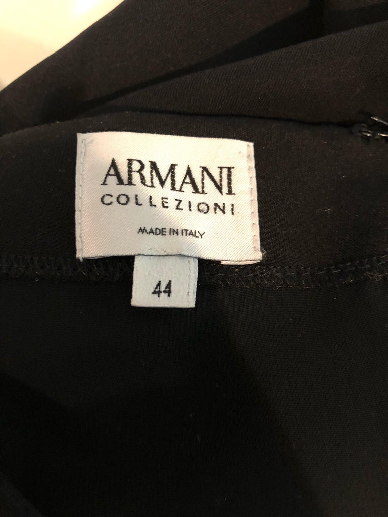 Vintage Giorgio Armani Size 12 / 44 Flirty Little Black Dress 90s at ...
