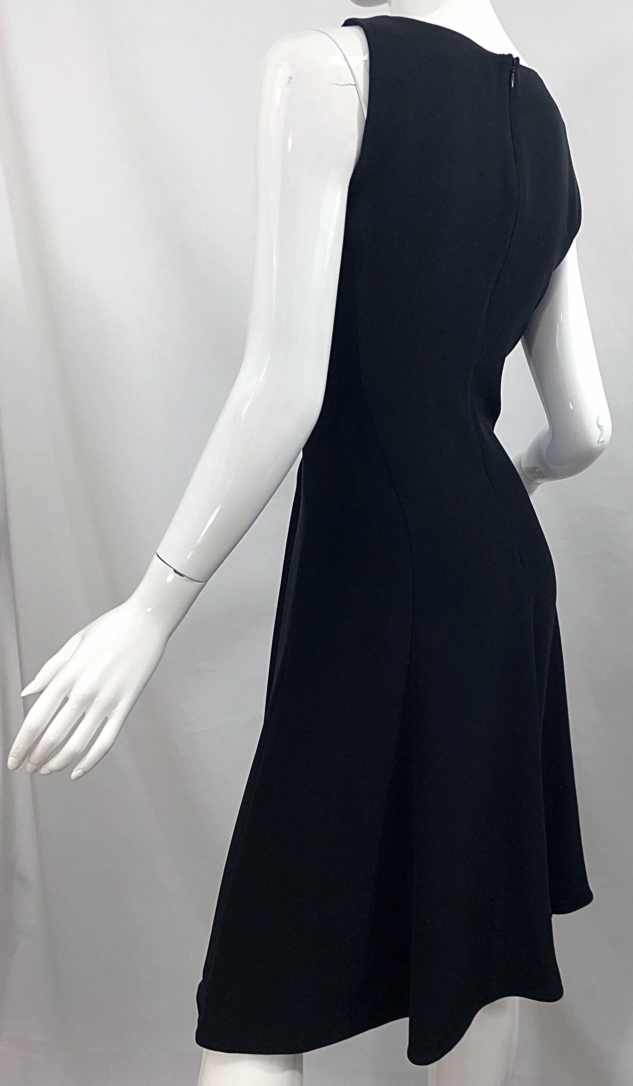Vintage Giorgio Armani Size 12 / 44 Flirty Little Black Dress 90s 2