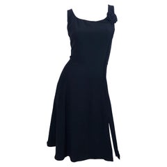 Vintage Giorgio Armani Size 12 / 44 Flirty Little Black Dress 90s