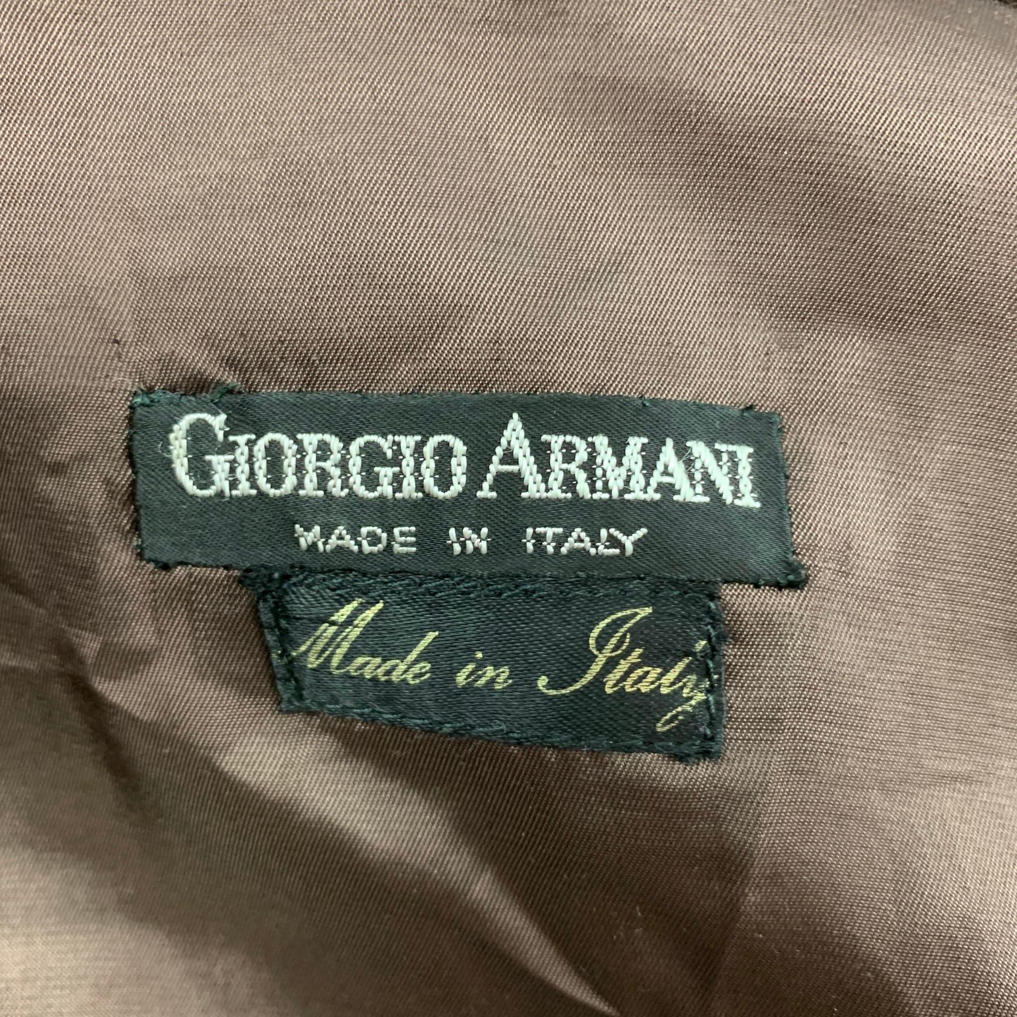Vintage GIORGIO ARMANI Size 48 Brown Single Breasted Jacket 1