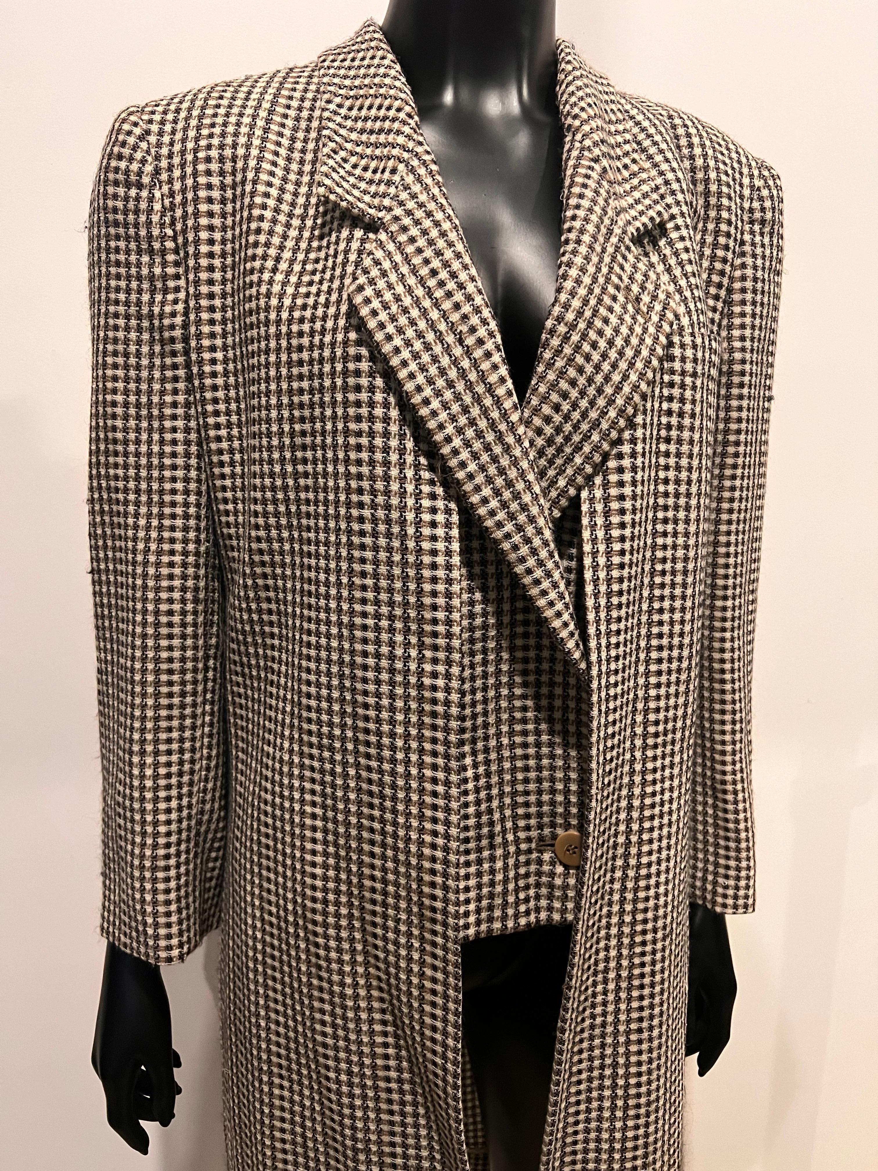 VINTAGE GIORGIO ARMANI Tweed Coat With built in  Waistcoat 4